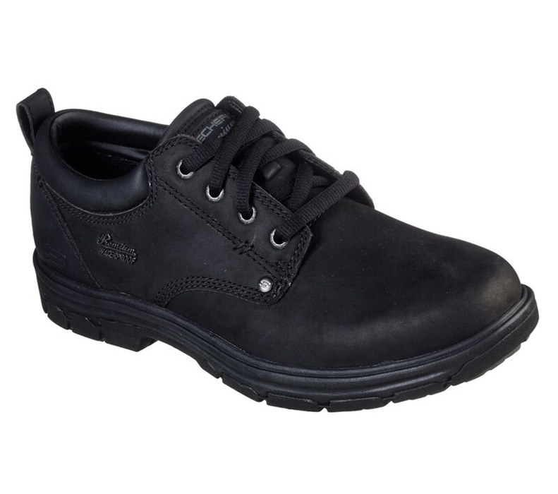 Skechers Herr Svarta Snörskor - Relaxed Fit: Segment - Ridgeman - Sverige (CPABJ-8750)